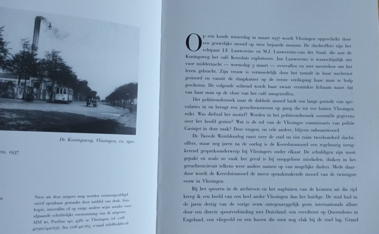 De Keersluismoord, Zeeuws boek