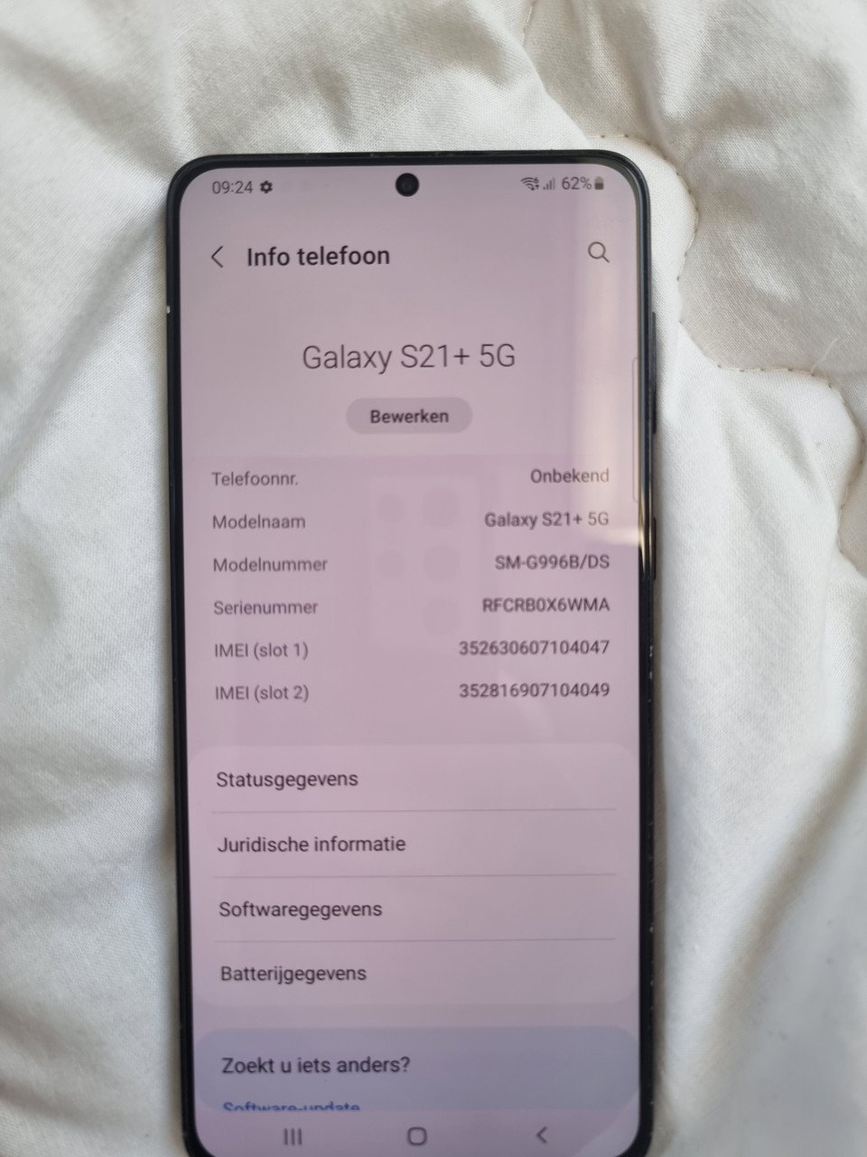 Samsung S21+ plus uitvoering