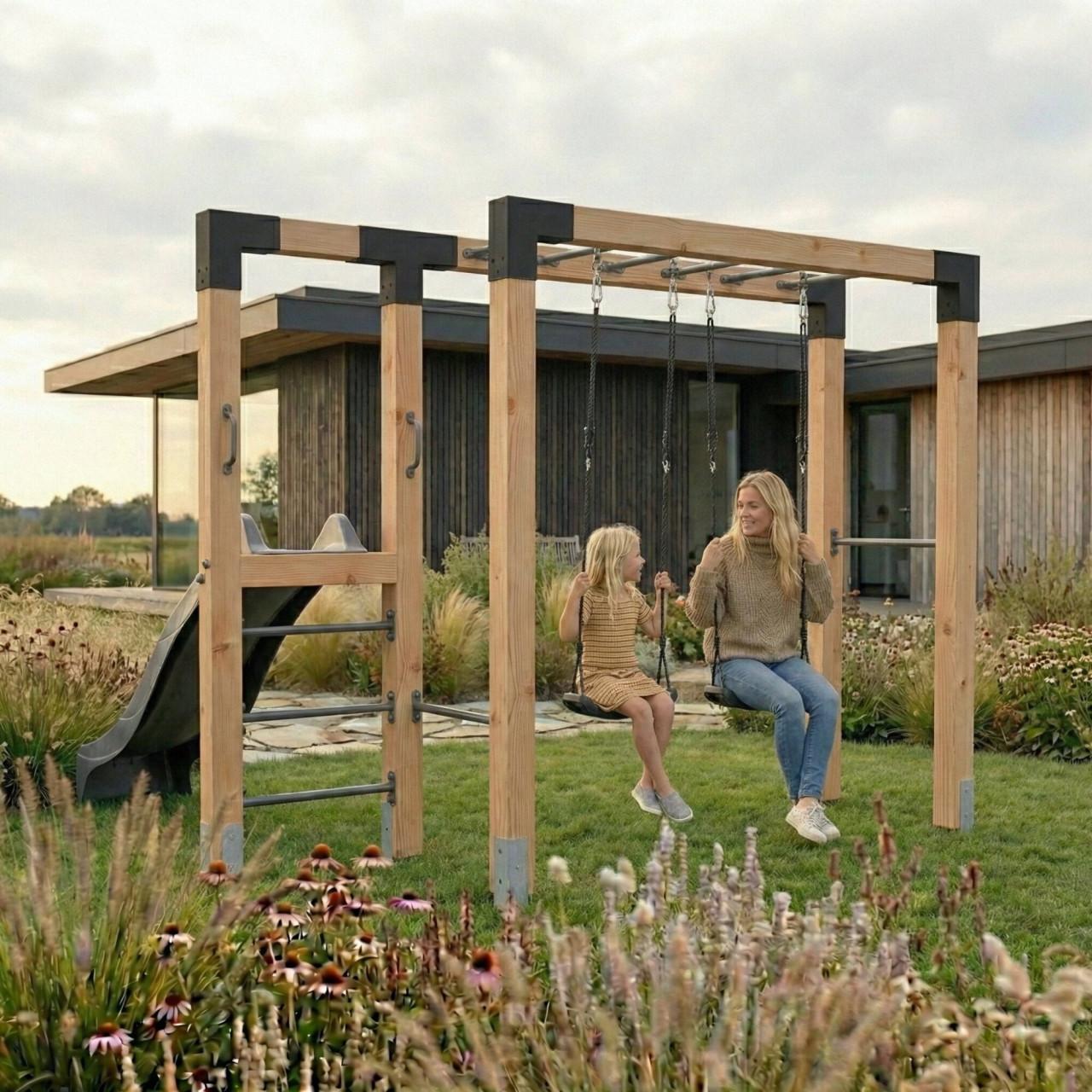 Schommel toestellen van douglas hout