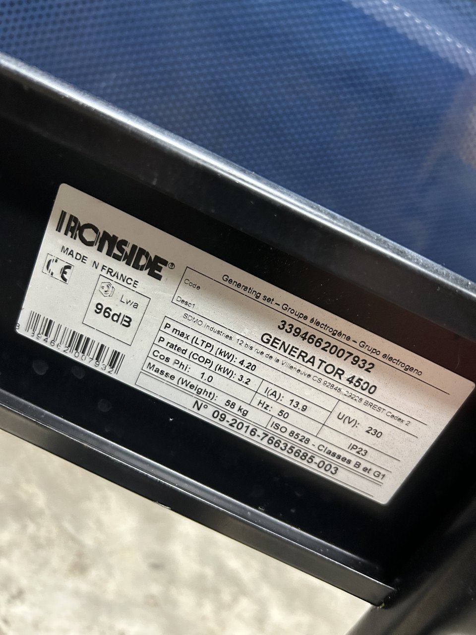 Aggregaat 4200 Watt Ironside SDMO