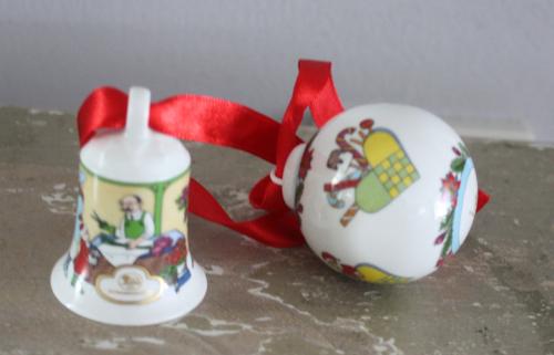 Hutschenreuther  klok en kerstbal