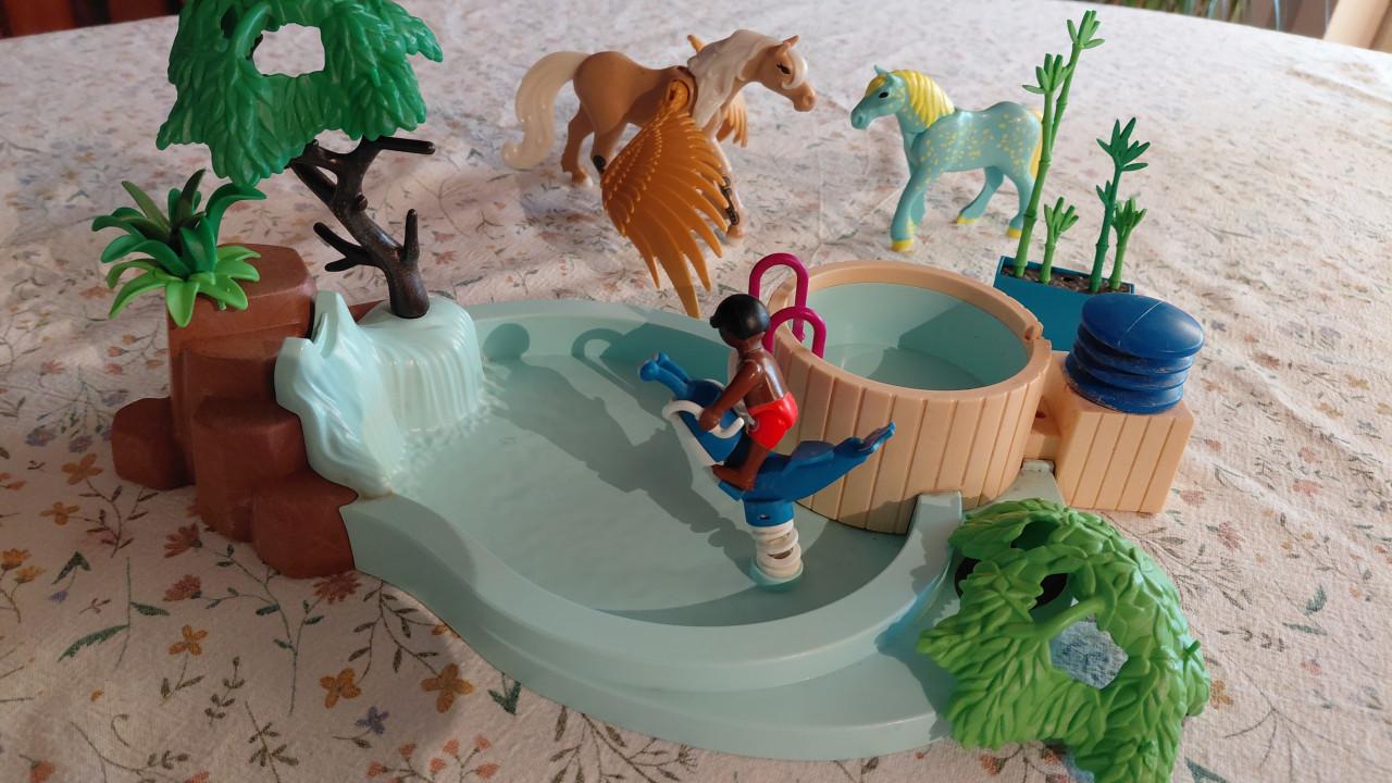 Playmobil camper en zwembadje en meer!