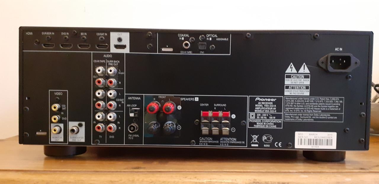 Pioneer VSX-322-K AV Receiver