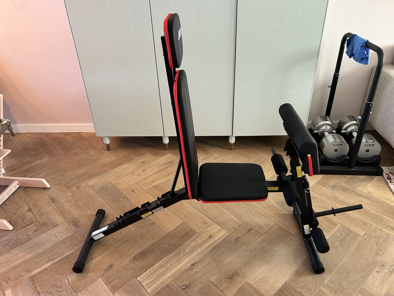 Opvouwbaar en verstelbare fitness bank