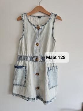Licht blauwe spijkerjurkje van Kids Maat 128