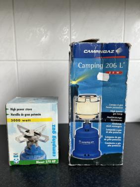 Camping gaz kookpitje + Campingaz lampje