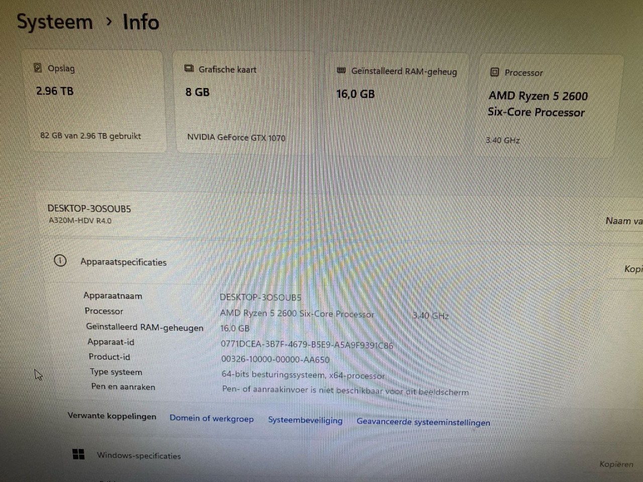 Amd Ryzen 5 2600/16gb/Ssd+hdd/Gtx 1070 8gb/Wifi