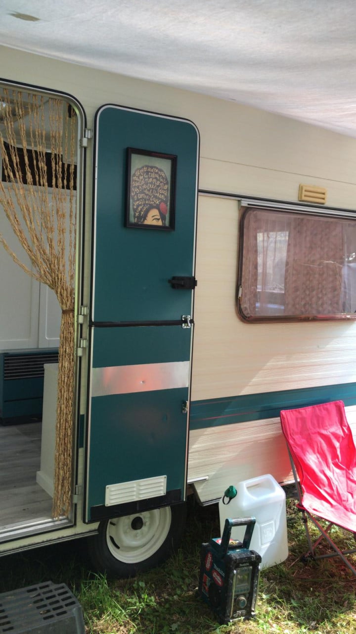 Mooie retro Ever caravan
