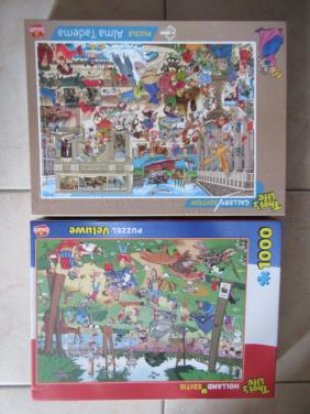 2 volledige That's Life puzzels van 1000 stukjes, zo goed als nieuw.