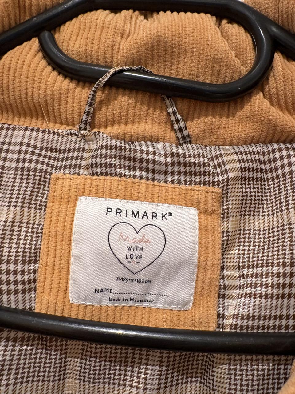 Primark ribstof winterjas 146/152