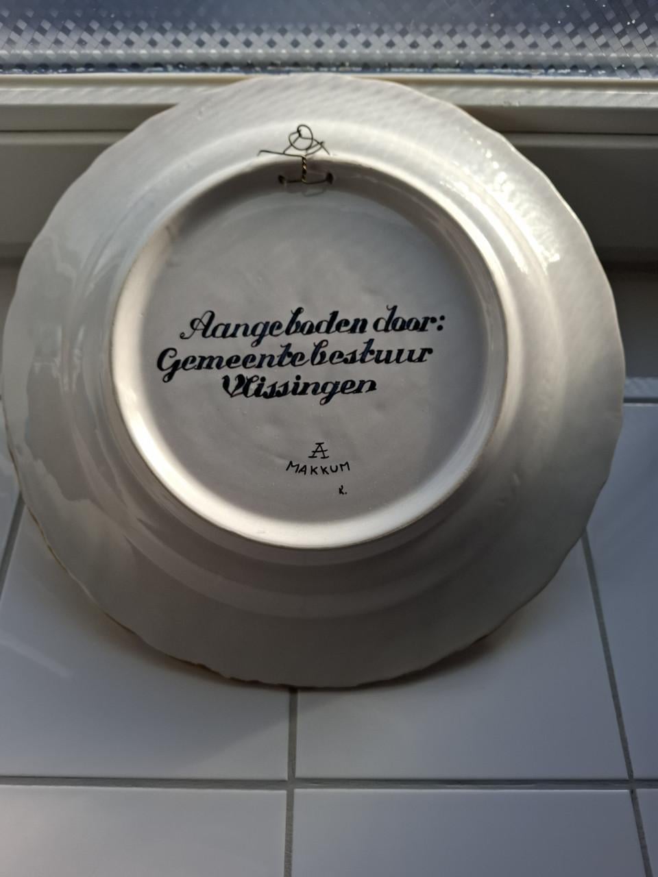 Makum wandbord van gemeemte Vlissingen