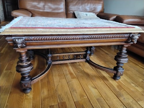 Antiek salontafel + ladenkast