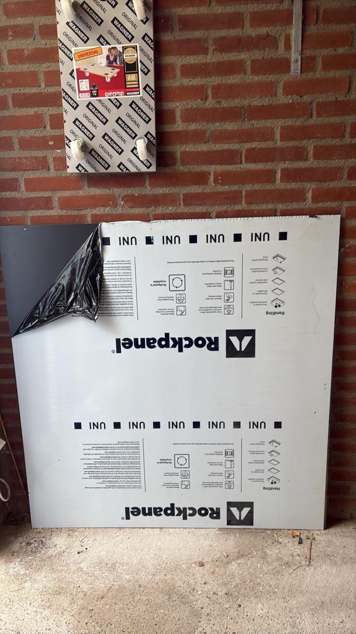Rockpaneel plaat antraciet/zwart 120x 123 cm