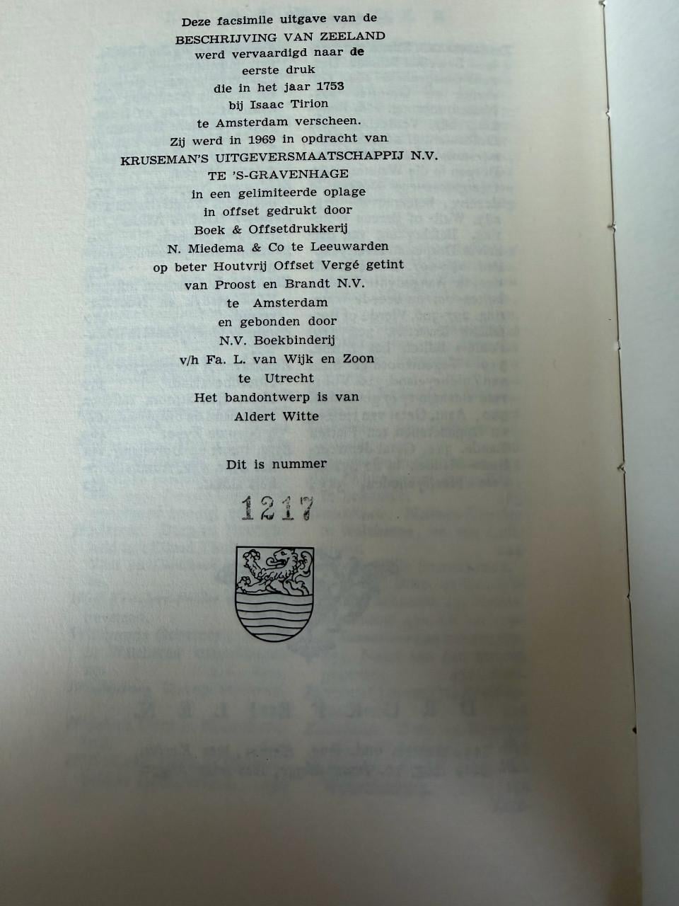 Beschrijving van Zeeland deel I en II