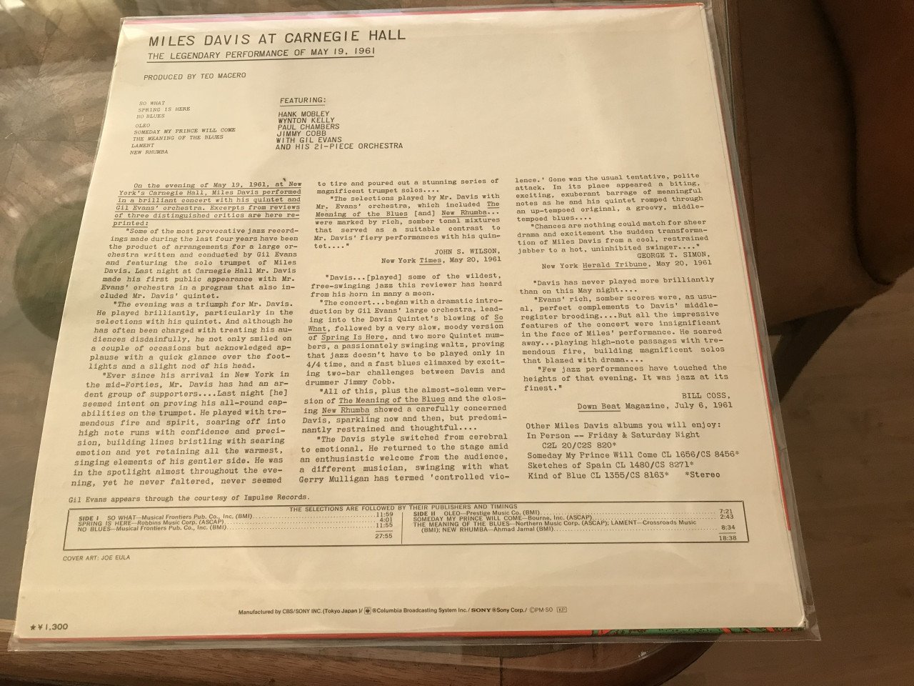 Lp Miles Davis zgan
