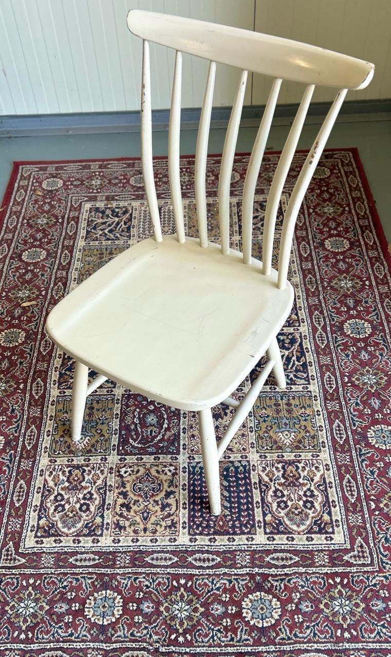 Set-4 vintage Åkerblom spijlenstoelen-Zweeds design j-50/60