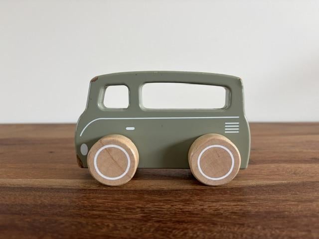 Little Dutch | houten bus | olijfkleurig