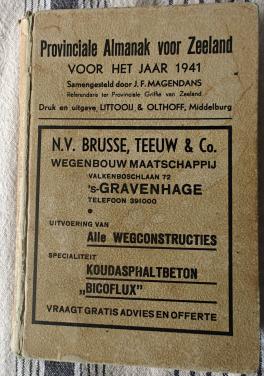 Provinciale Almanak voor Zeeland voor het jaar 1941