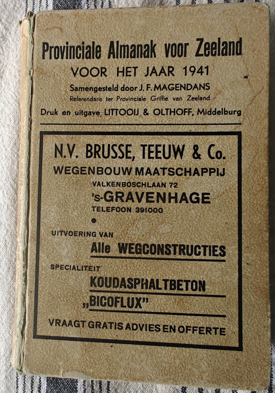 Provinciale Almanak voor Zeeland voor het jaar 1941