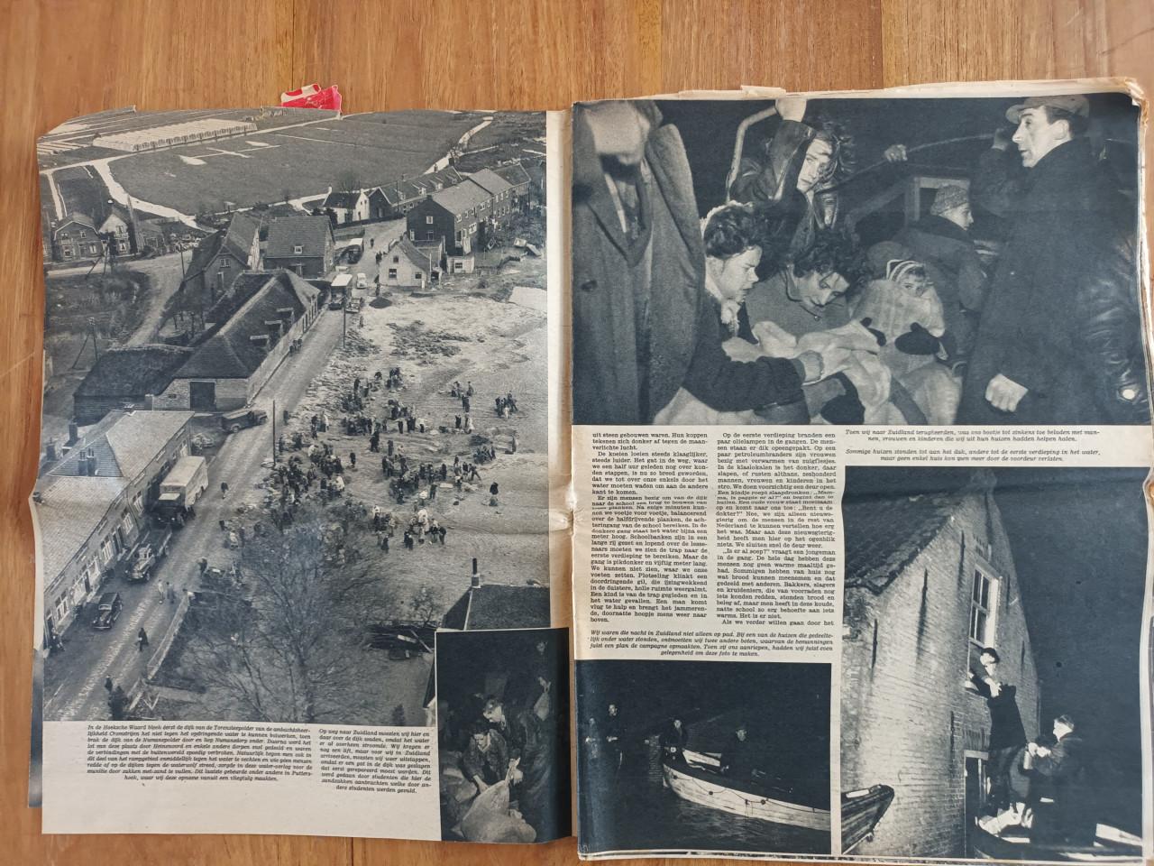 Panorama's, 2 stuks 1953 Watersnoodramp Zeeland