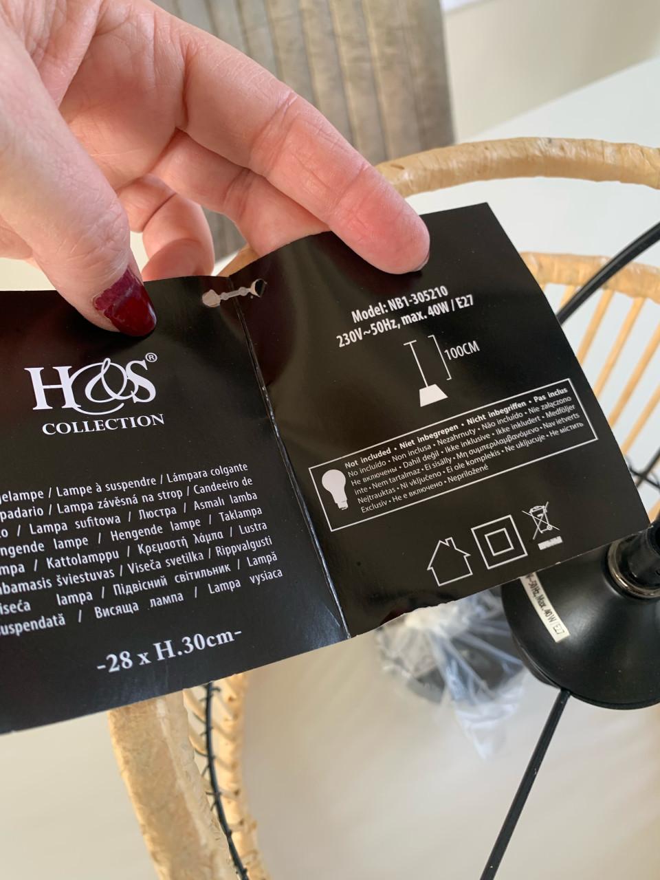 Nieuwe hanglamp rotan