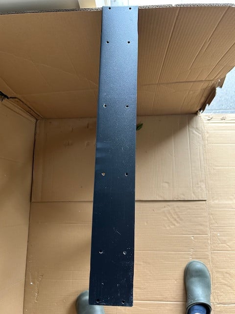 Zwart stalen matrix tafelpoten (2x)