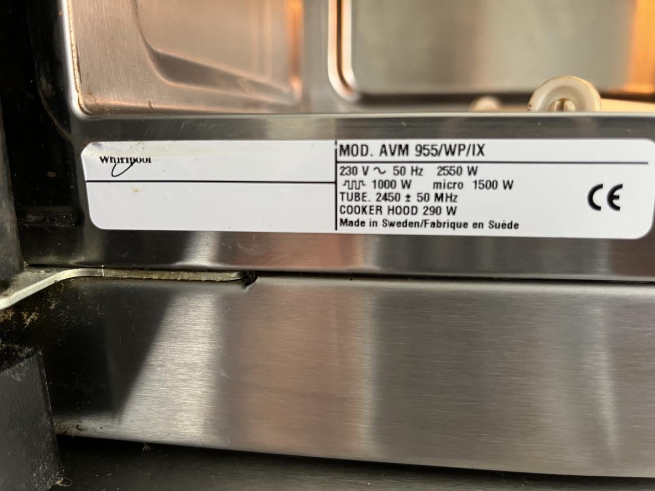 Whirlpool Magnetron + geïntegreerde afzuigkap