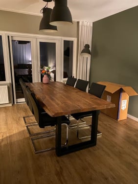 Eettafel mangohout 220x100