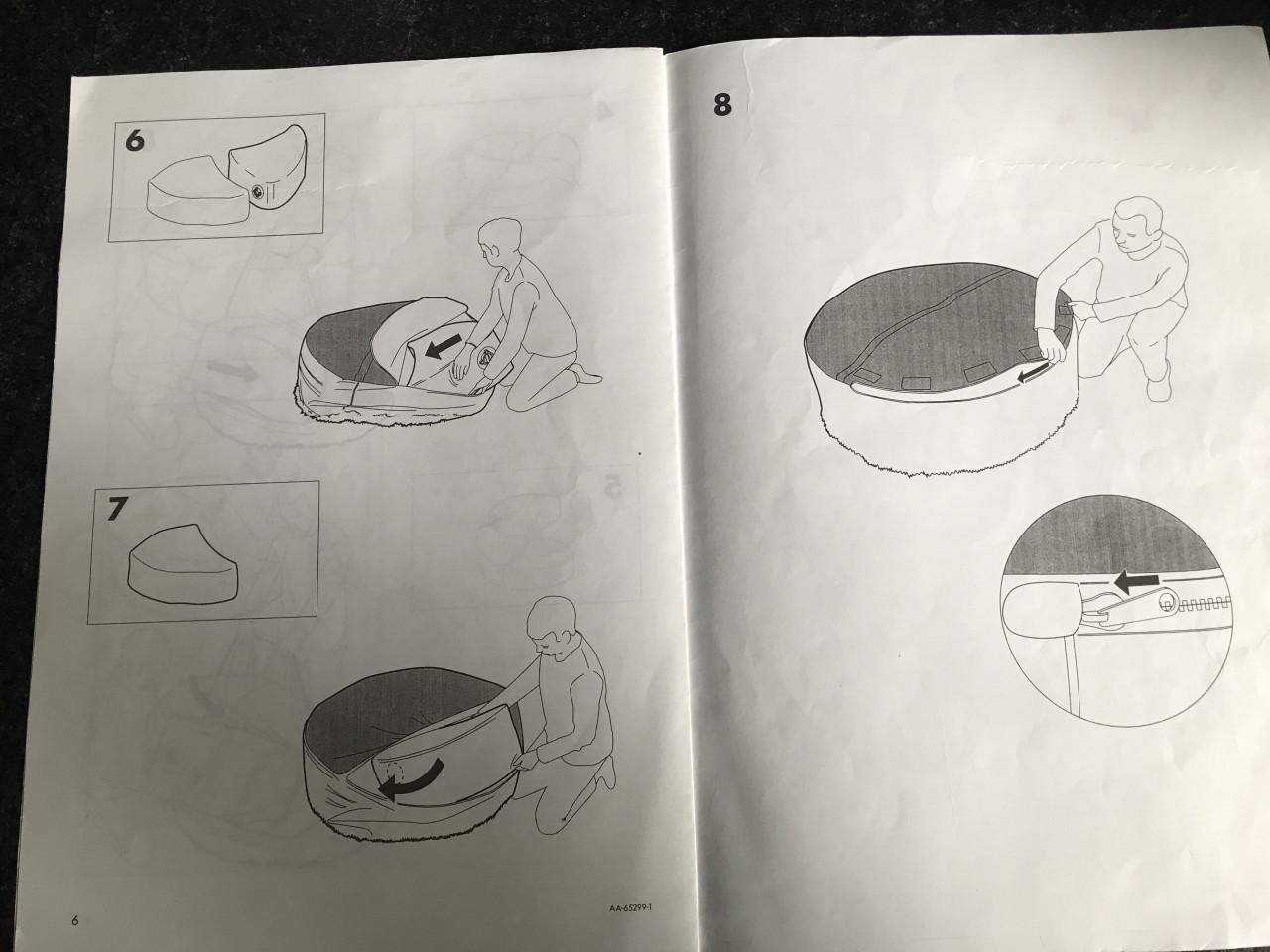 Rode grote opblaasbare poef