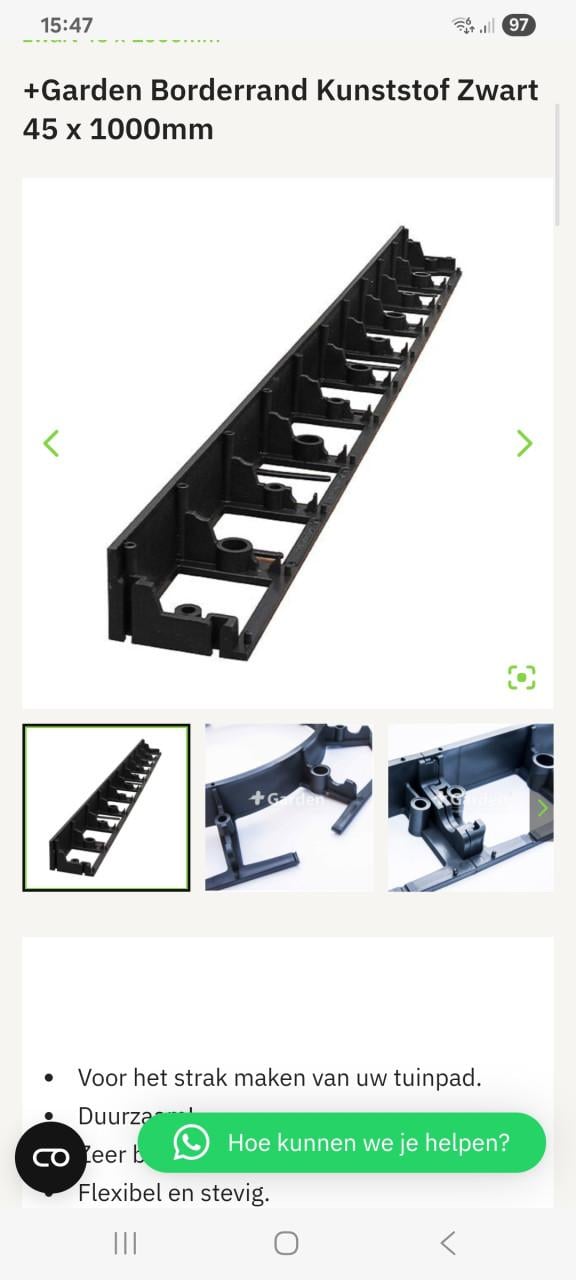 Kunststof borderrand