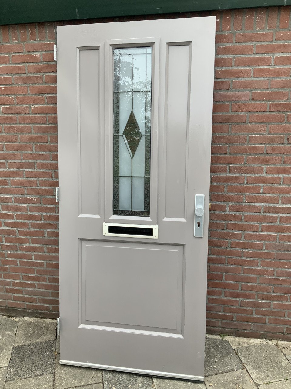 Voordeur met glas in lood