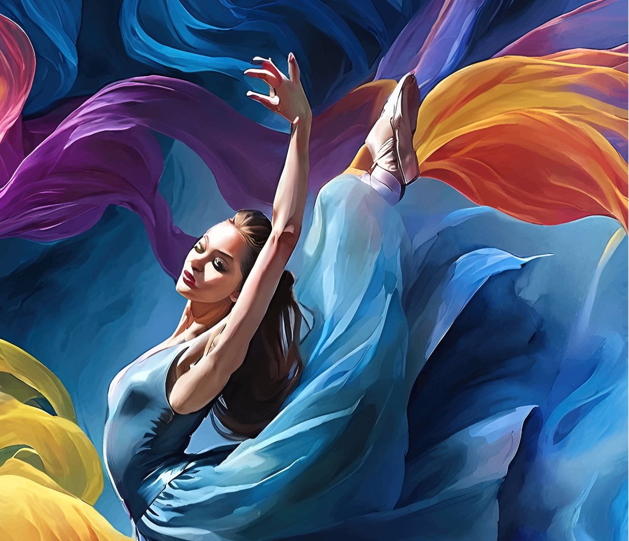 " Ballerina " Mooie Giclée op hoogwaardig professioneel canvas, 100% katoen