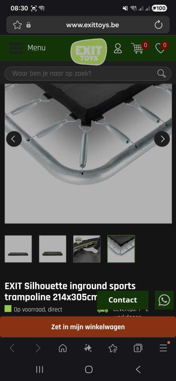 Trampoline inground 214x305cm + afdekhoes