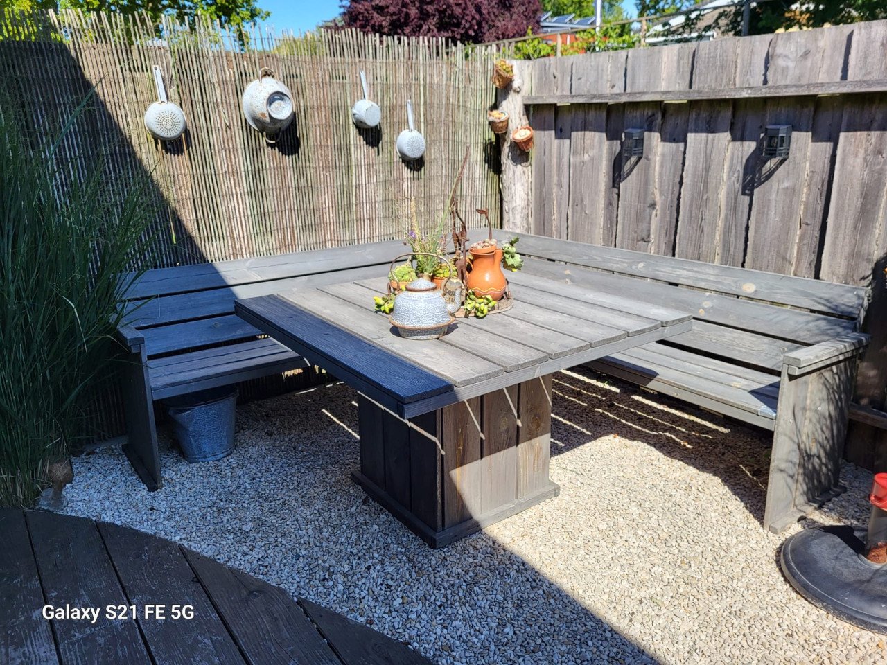 Tuin hoekbank en tafel