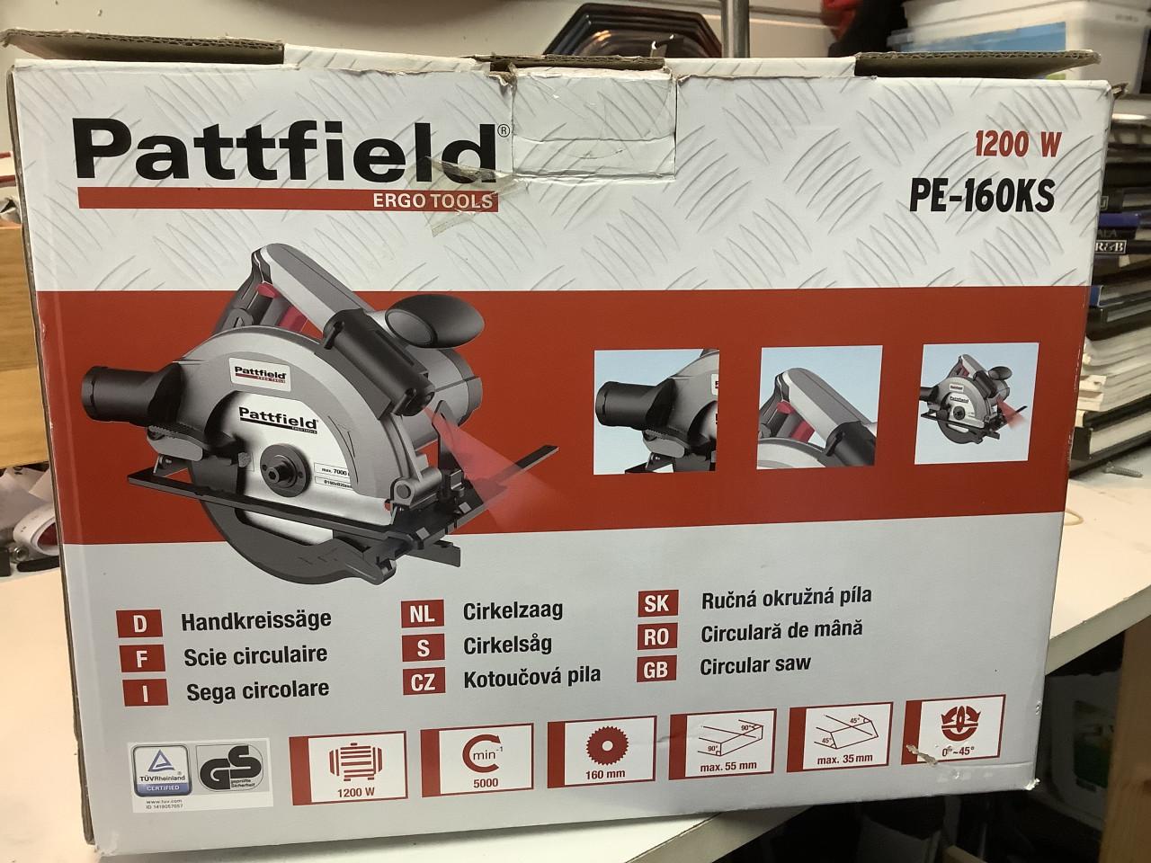 Pattfield cirkelzaag, model PE-160KS, met een vermogen van 1200 wat