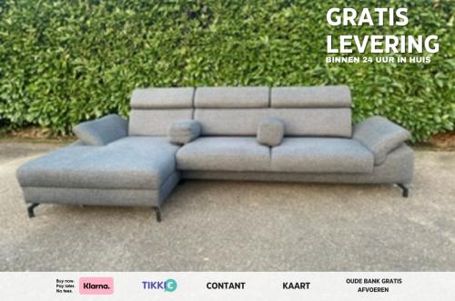 Montèl Modena Hoekbank–Uitschuifbare Zitvlakken–Luxe Grijs Design