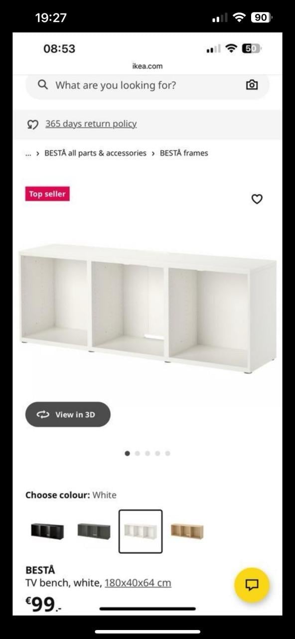Ikea Besta TV Meubel - Wit
