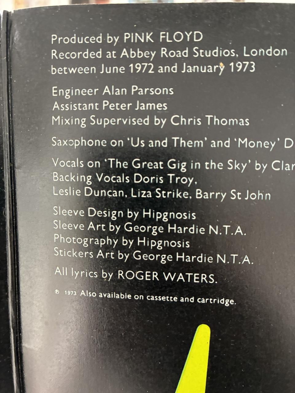 Dark Side of the moon lp  UK persing 1973