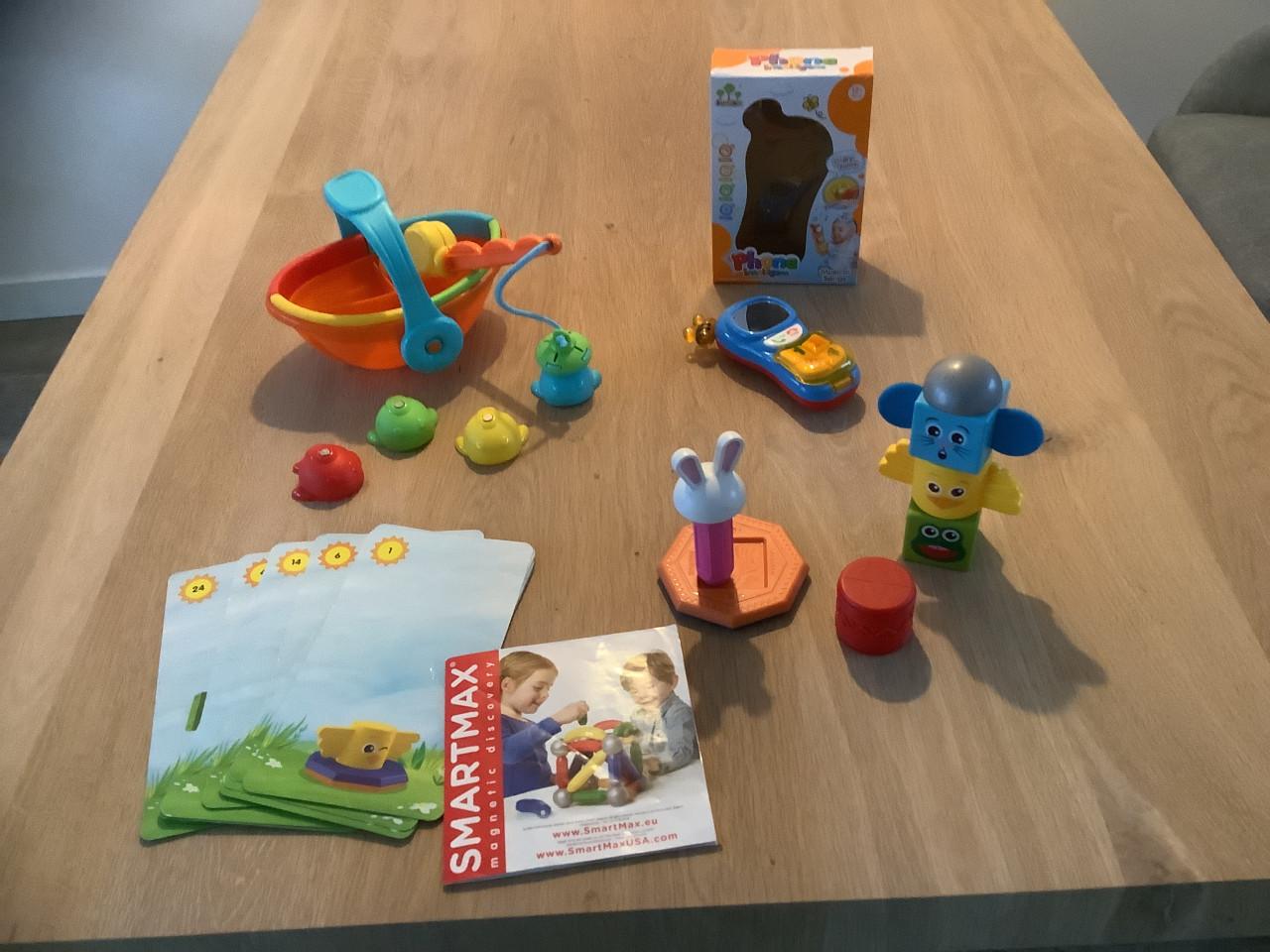 Clementoni magnetisch Visspel, Smartmax Bouwset, Baby Phone