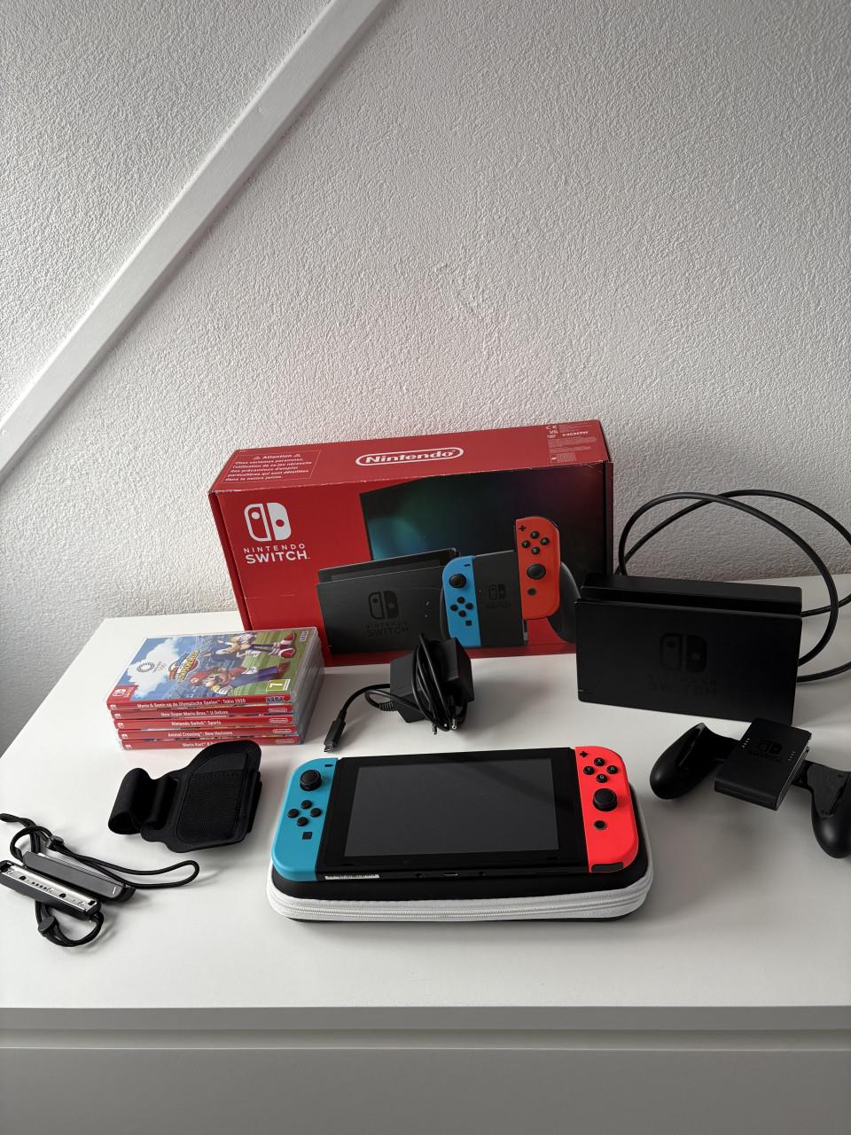 Nintendo Switch + 5 spellen