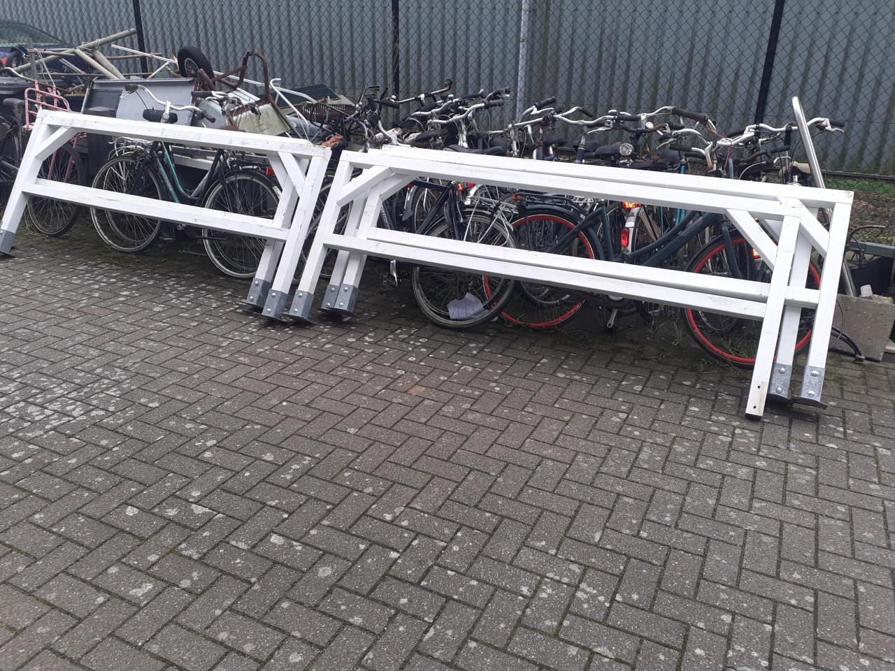 5 x Houten Hekwerk 220cm lang ca. x 80cm hoog = 11 meter totaal