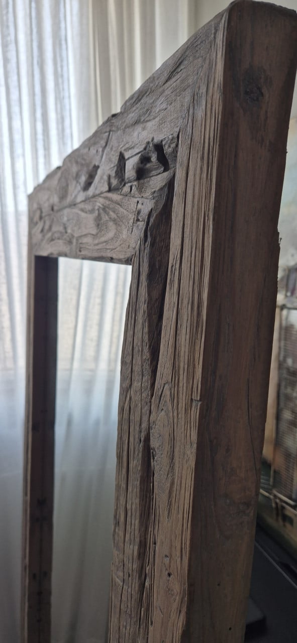 Teak hout spiegel 160x90