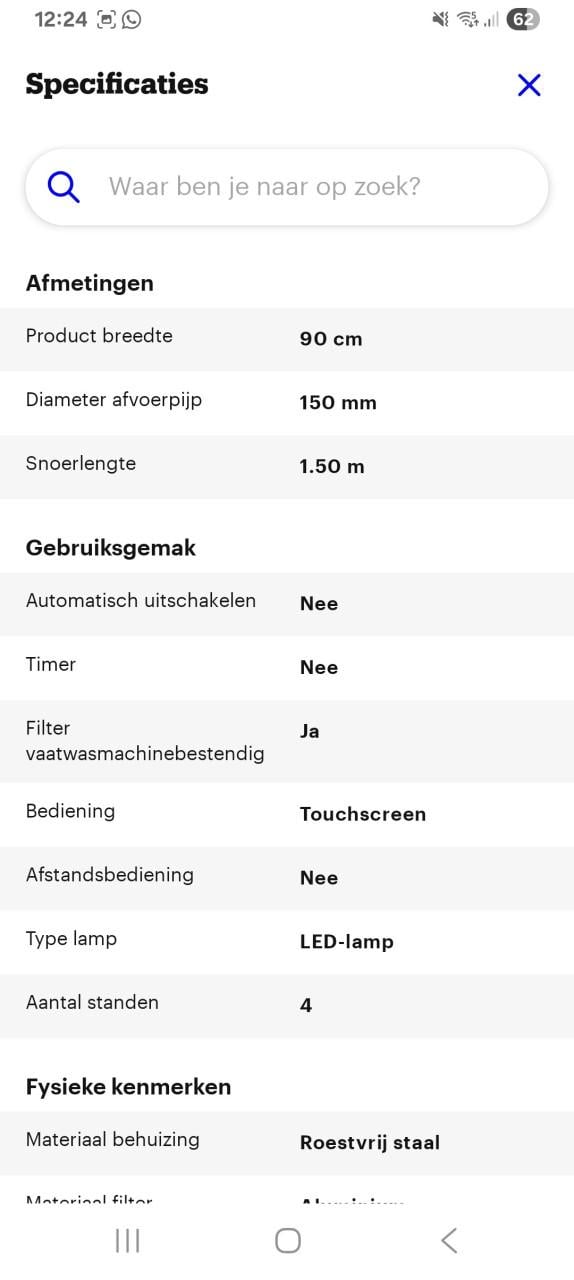 Afzuigkap ciarra cbcb9102 90cm