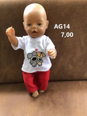 Baby born / babyborn set Woezel en Pip . Opbrengst KiKa. Poppenkleertjes.