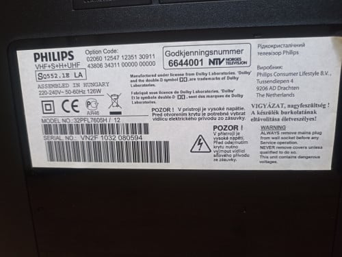 Philips LED TV 32pfl7605h/12