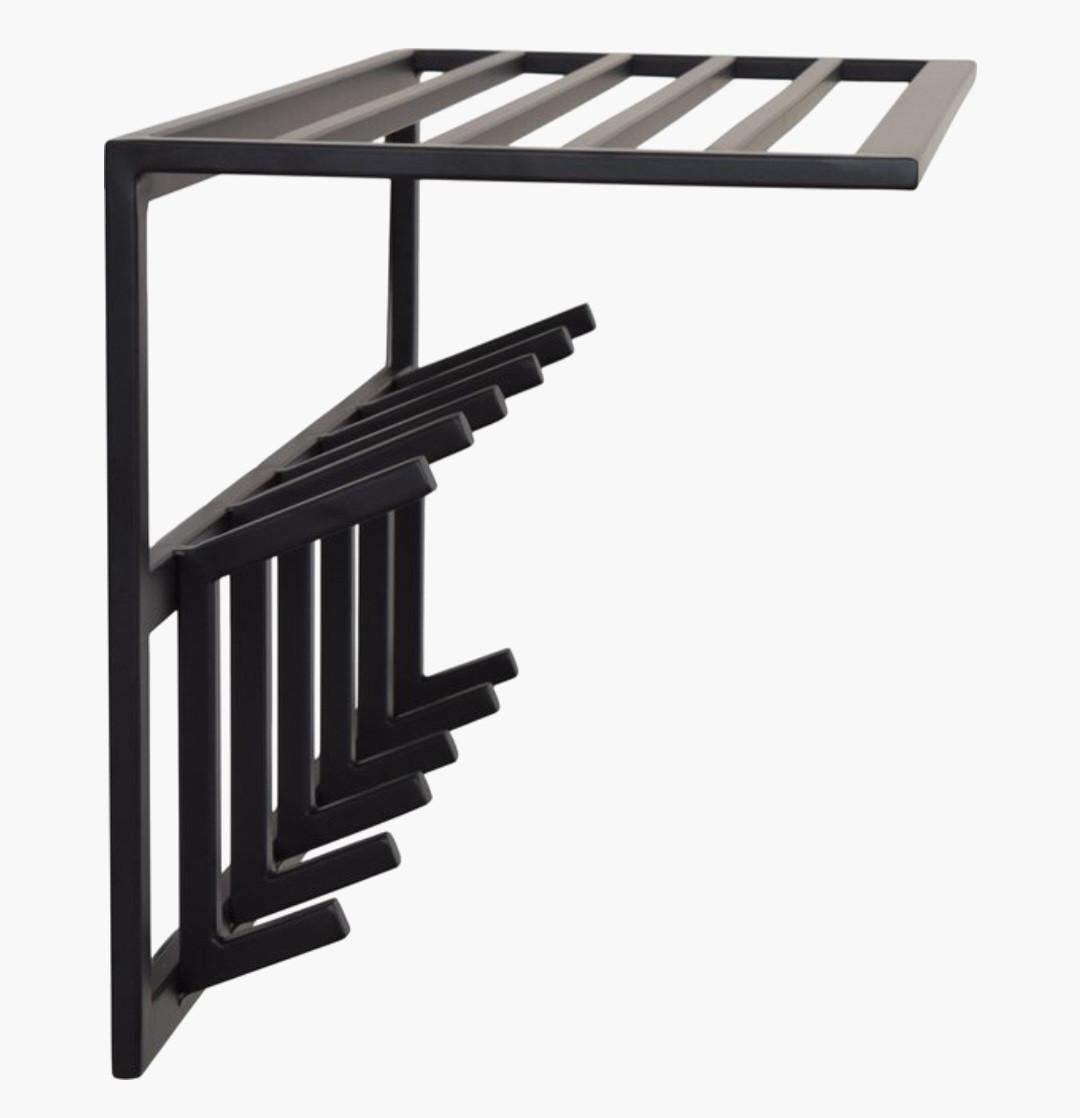 Zwart metalen kapstok