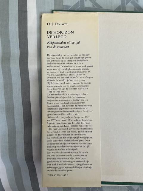 "De Horizon Verlegd" is een bekend boek uit 1979 van D.J. Douwes