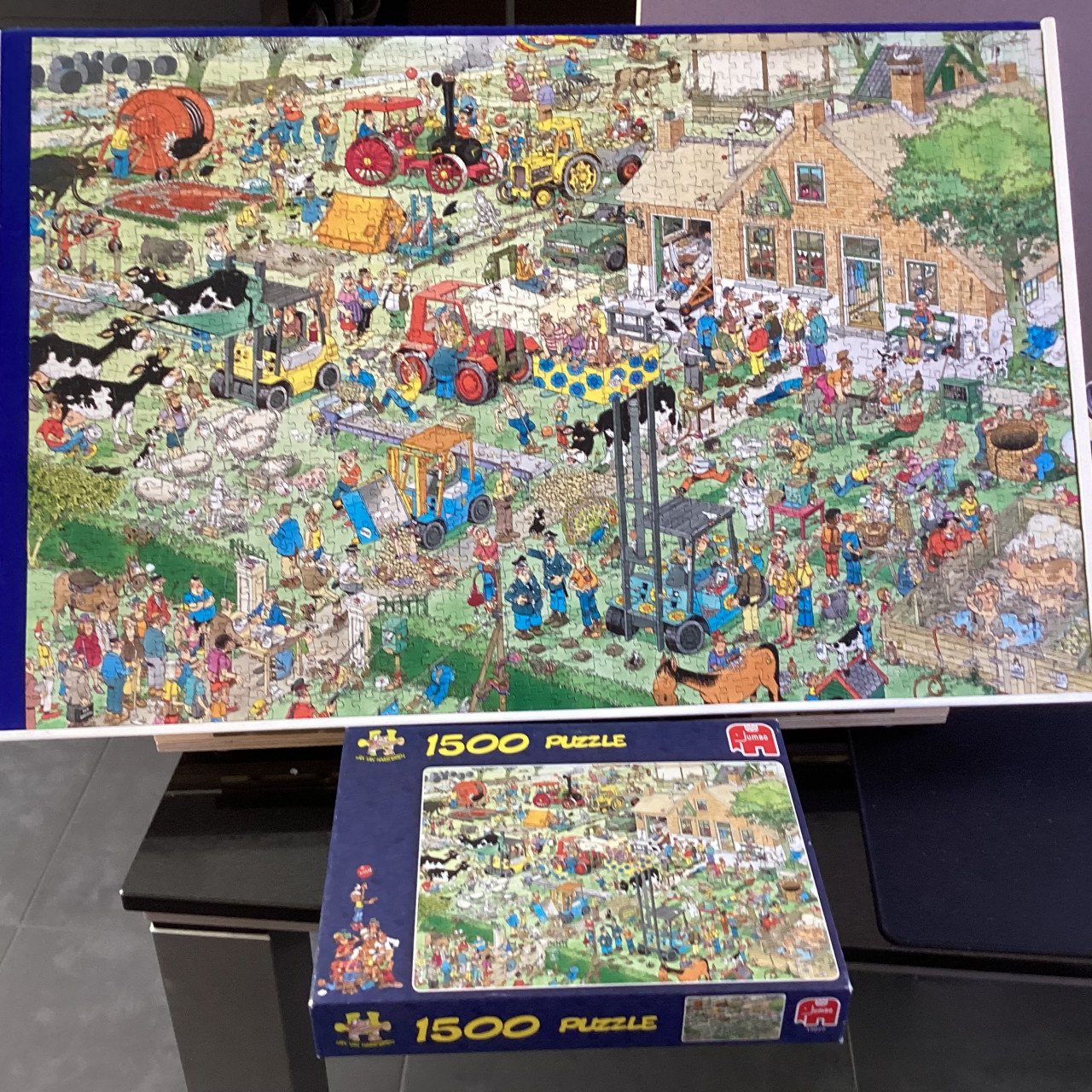 Jan van Haasteren puzzel boerderij bezoek 1500 stukjes