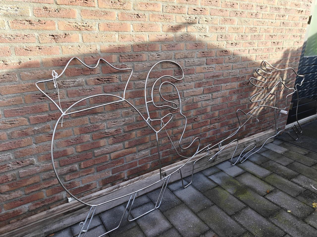 Frame voor lichtslang Rendier met slee