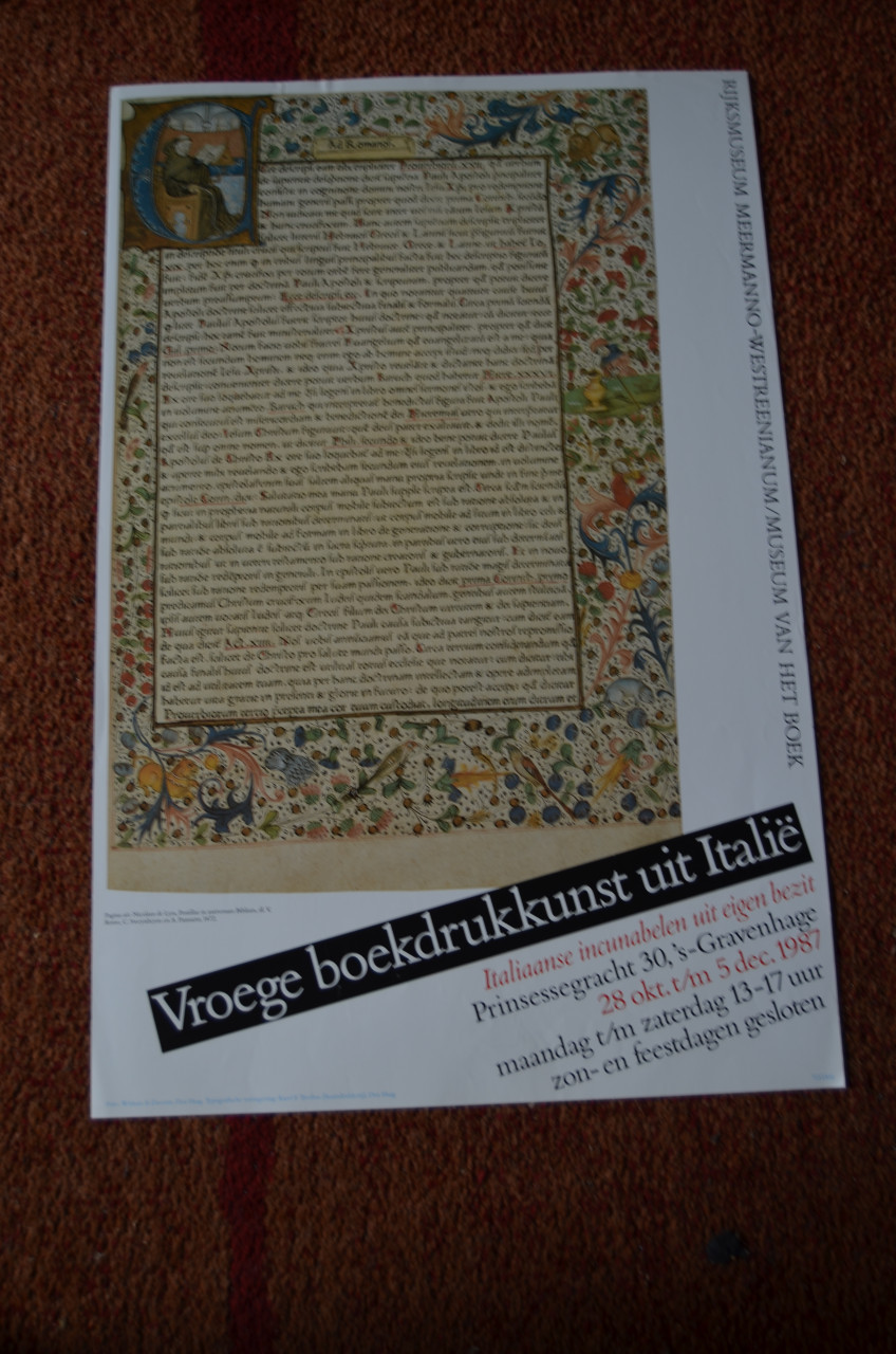 Museumtentoonstellingen op een poster Meermanno Den Haag